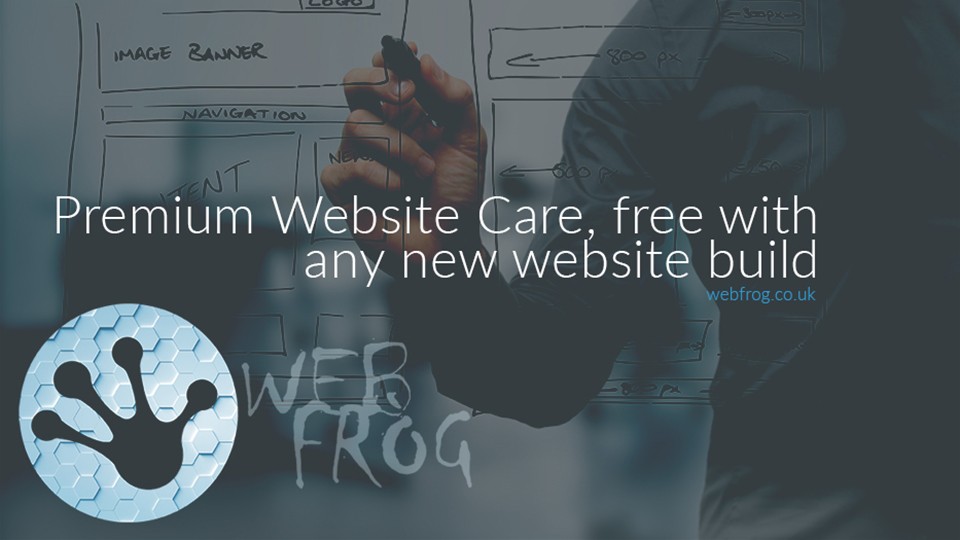 Premium Website Care for free for 12 months when you set WEBFROG onto building your new website in October